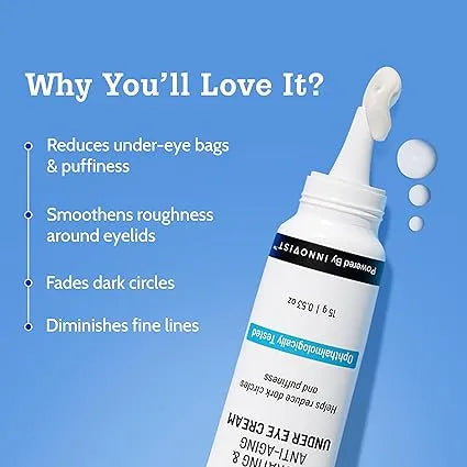Chemist At Play – 2.5% Quinoa +Ceramides + Green Tea + Postbiotics + Caffeine Under Eye Cream (15g)