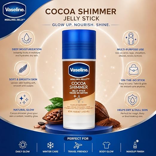 Vaseline - Cocoa Shimmer Jelly Stick (40g)