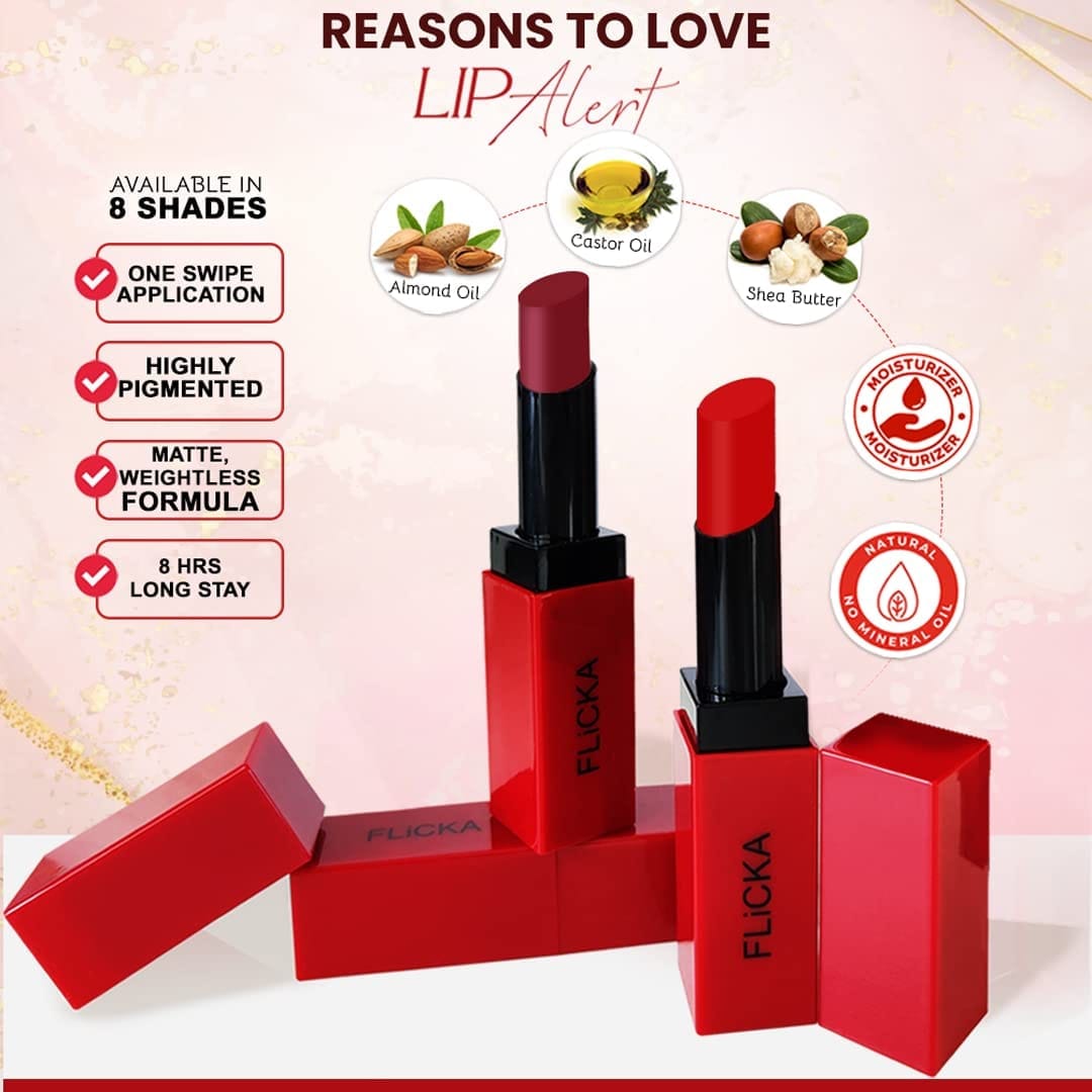 Flicka - Lip Alert Matte Lipstick (3.8g)