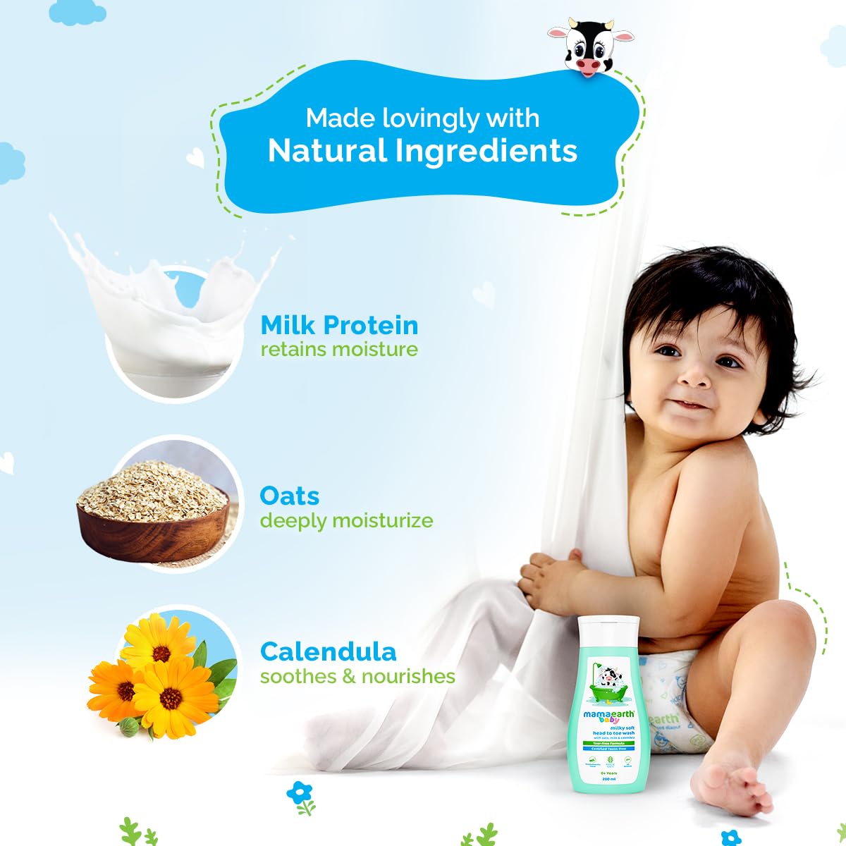 Mamaearth - Milky Soft Head To Toe Wash (400ML)