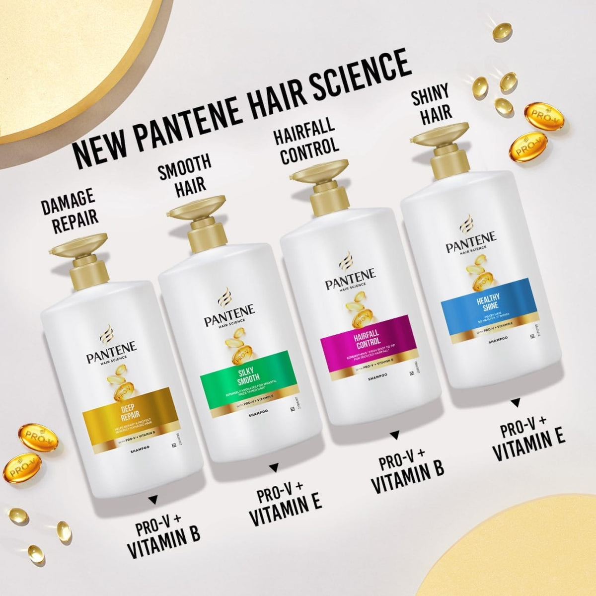 Pantene - Silky Smooth With Pro - V + Vitamin V Shampoo (1L)