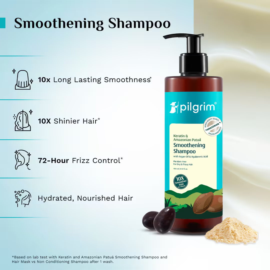 Pilgrim - Keratin & Amazonian Patua Smoothening Shampoo (400ml)