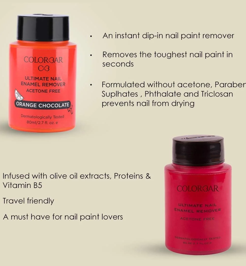 Colorbar - Ultimate Nail Enamel Acetone Free Remover (80ml) - Image 3