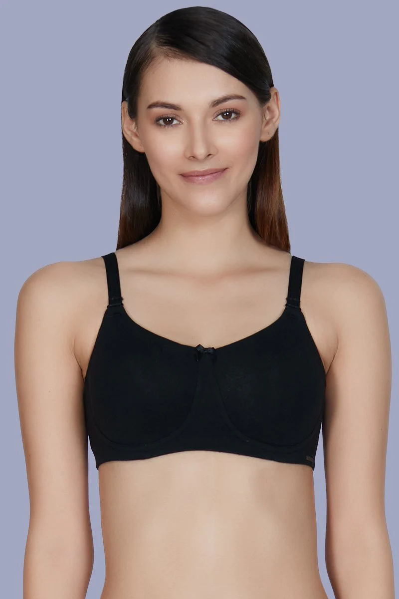AMANTE – Essential Comfort Non-Padded Non-Wired Bra – Black – 75301 – Black  – 01N